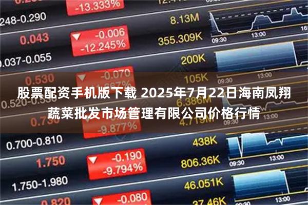 股票配资手机版下载 2025年7月22日海南凤翔蔬菜批发市场管理有限公司价格行情
